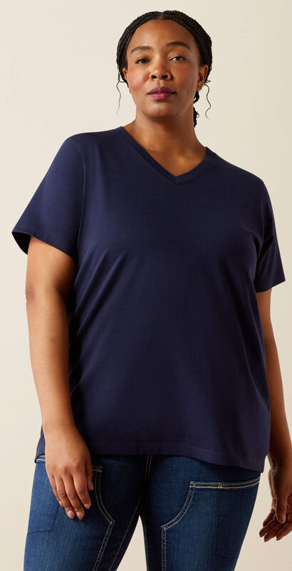 Rebar Cotton Strong Standard V-Neck T-Shirt Front Plus